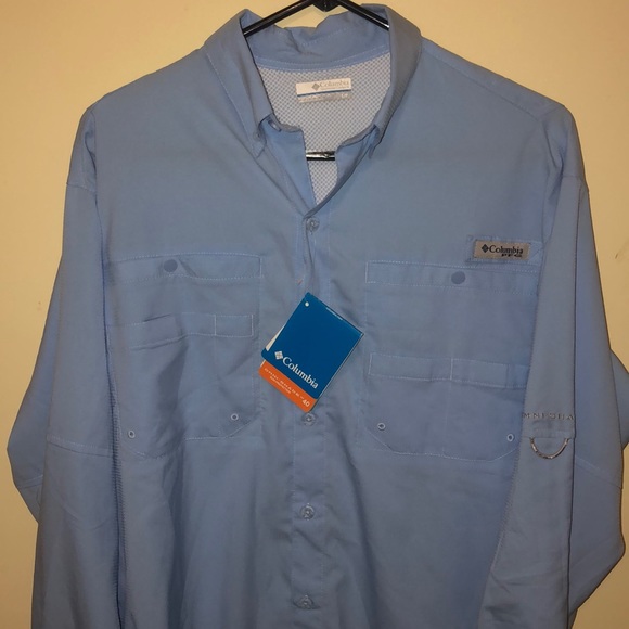 Light blue Columbia sportswear long sleeve - Picture 2 of 6